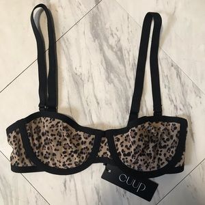 CUUP The Balconette Bra NWT Leopard Print 30B